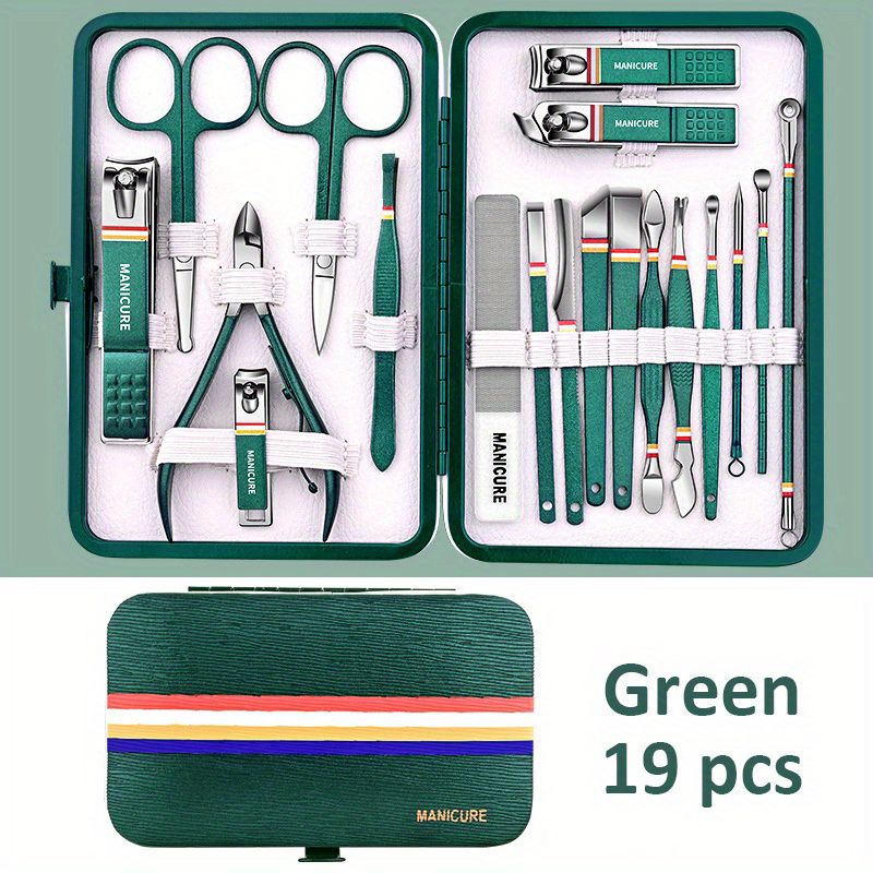 Premium Manicure Set - Stainless Steel Toe & Finger Nail Clippers, Files & Cutters - Perfect for Men & Women! - Renee Lane Company