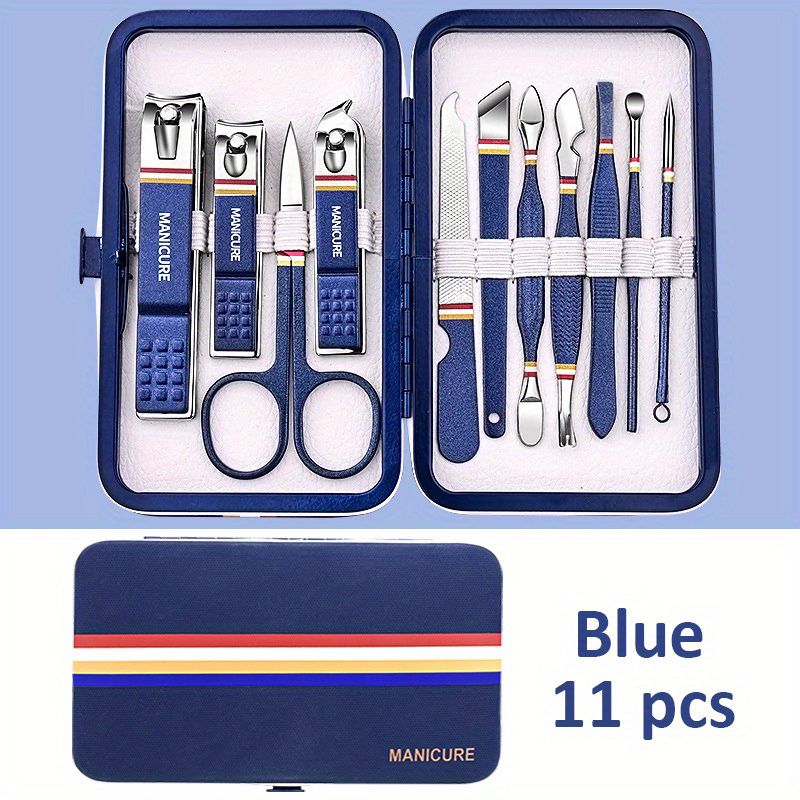 Premium Manicure Set - Stainless Steel Toe & Finger Nail Clippers, Files & Cutters - Perfect for Men & Women! - Renee Lane Company