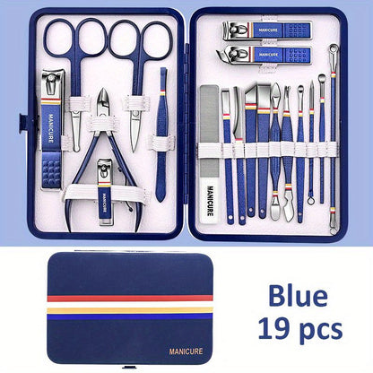 Premium Manicure Set - Stainless Steel Toe & Finger Nail Clippers, Files & Cutters - Perfect for Men & Women! - Renee Lane Company