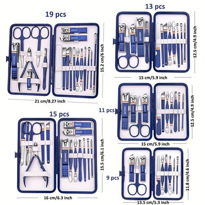 Premium Manicure Set - Stainless Steel Toe & Finger Nail Clippers, Files & Cutters - Perfect for Men & Women! - Renee Lane Company