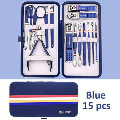 Premium Manicure Set - Stainless Steel Toe & Finger Nail Clippers, Files & Cutters - Perfect for Men & Women! - Renee Lane Company