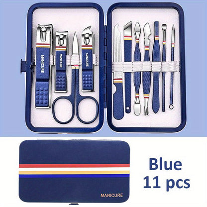 Premium Manicure Set - Stainless Steel Toe & Finger Nail Clippers, Files & Cutters - Perfect for Men & Women! - Renee Lane Company