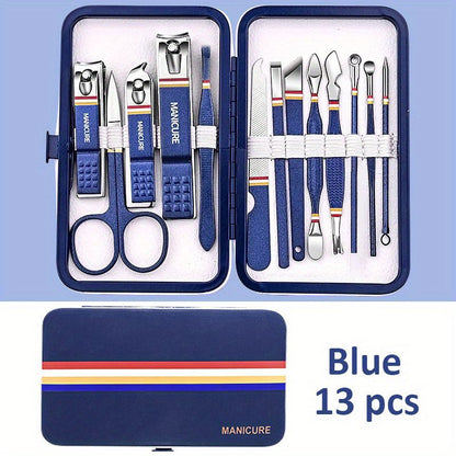 Premium Manicure Set - Stainless Steel Toe & Finger Nail Clippers, Files & Cutters - Perfect for Men & Women! - Renee Lane Company