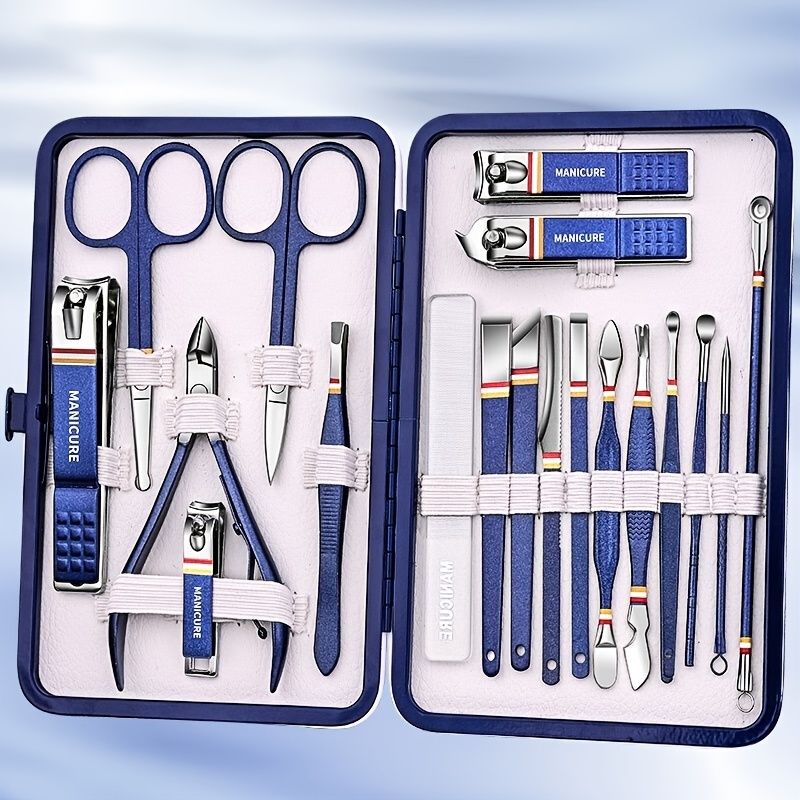 Premium Manicure Set - Stainless Steel Toe & Finger Nail Clippers, Files & Cutters - Perfect for Men & Women! - Renee Lane Company