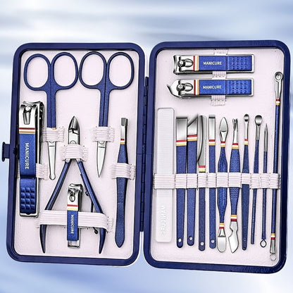 Premium Manicure Set - Stainless Steel Toe & Finger Nail Clippers, Files & Cutters - Perfect for Men & Women! - Renee Lane Company
