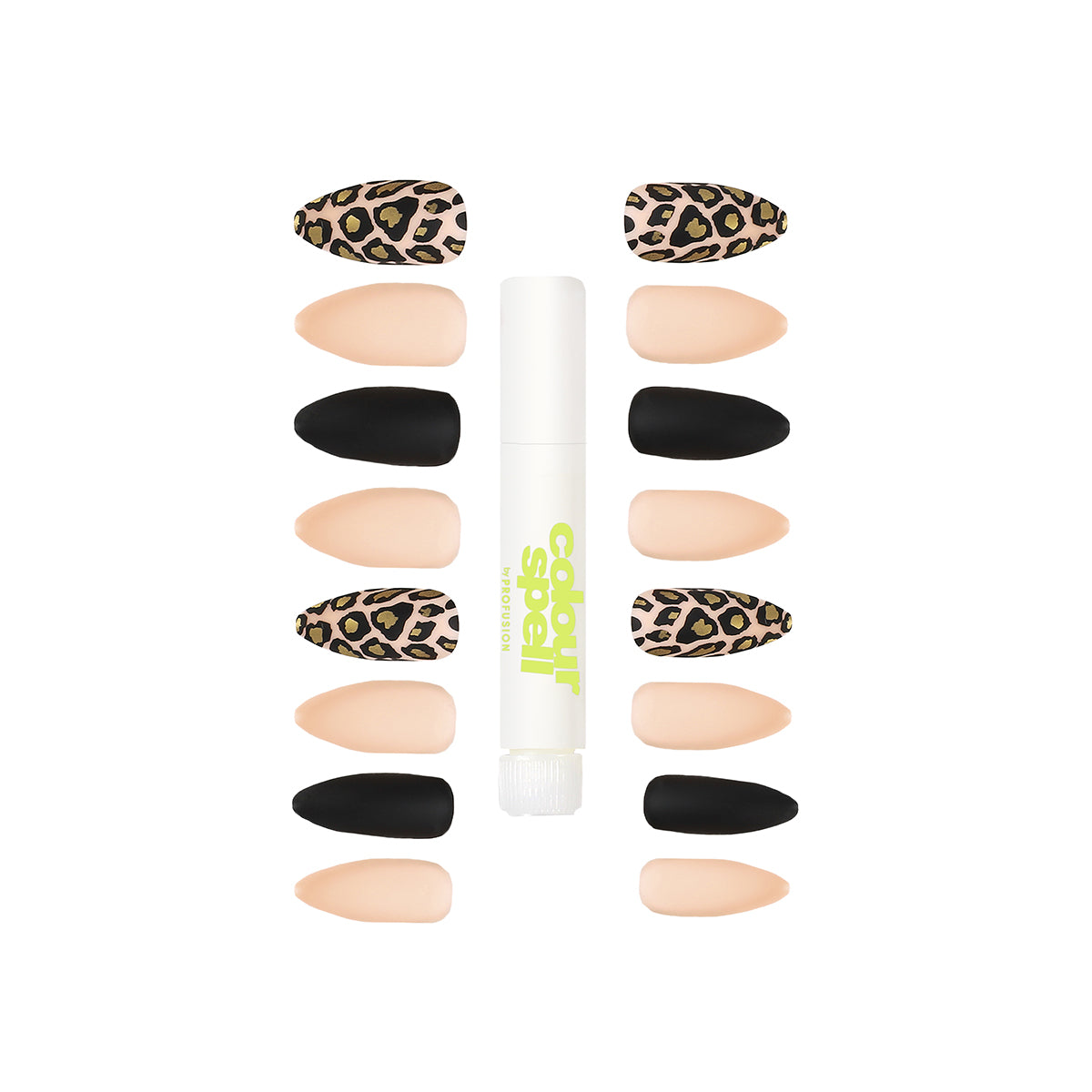 Press On Nails & Glue - Stiletto Cheetah - Renee Lane Company