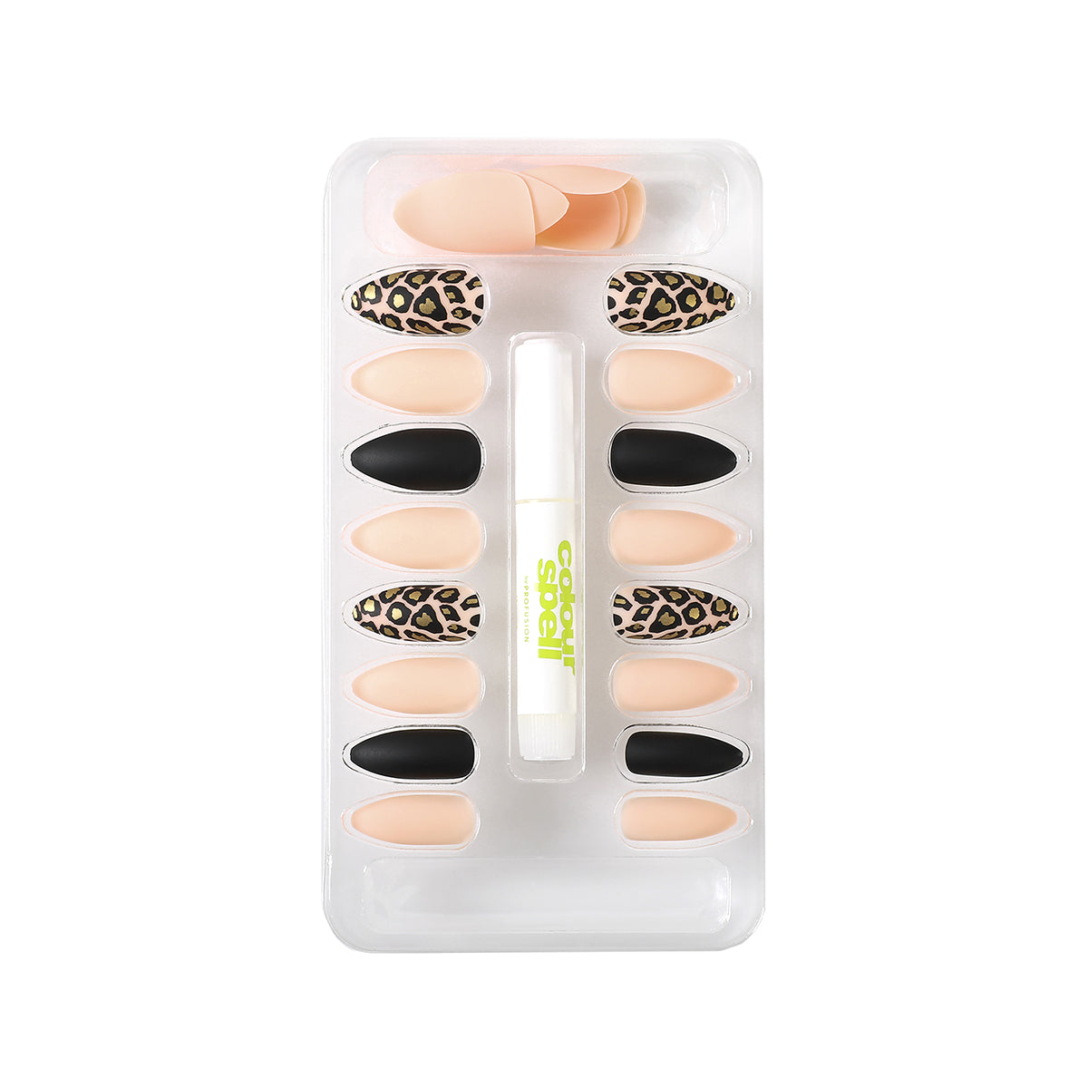 Press On Nails & Glue - Stiletto Cheetah - Renee Lane Company