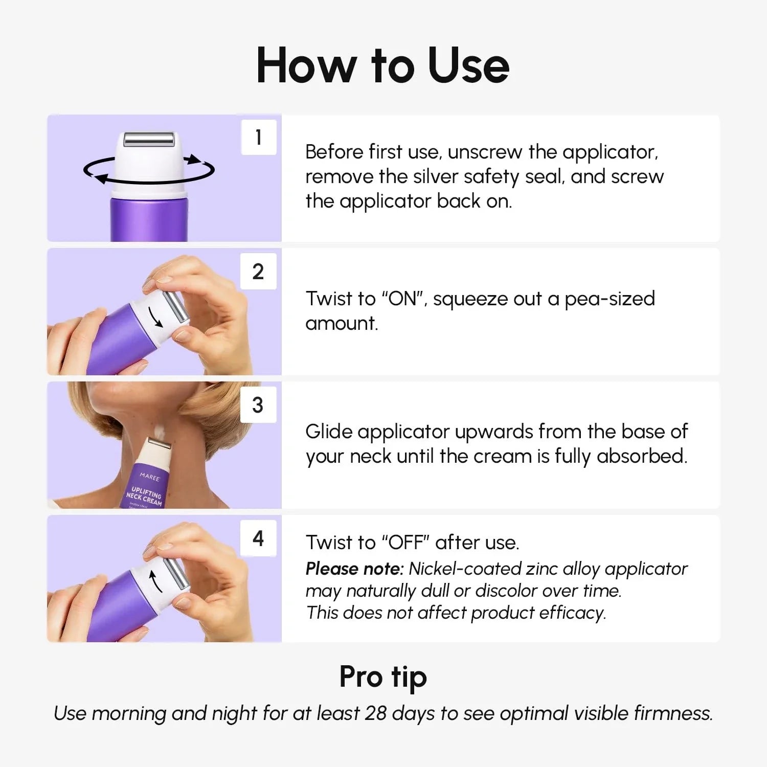 Pro-Retinol Neck Lifting Cream Massager - Renee Lane Company