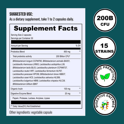 Probiotics 200B CFU - Renee Lane Company