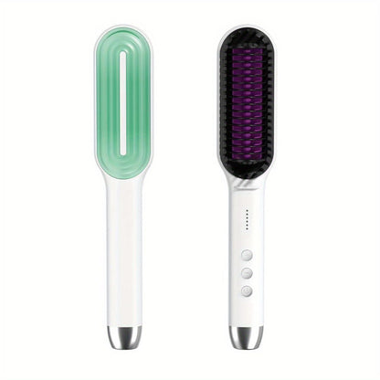 Professional Hair Straightener Brush Electric Straightening Beard Comb Electric Straightening Beard Comb Hairdressing Tool With 5-speed Temperature Control - Renee Lane Company
