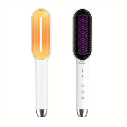 Professional Hair Straightener Brush Electric Straightening Beard Comb Electric Straightening Beard Comb Hairdressing Tool With 5-speed Temperature Control - Renee Lane Company
