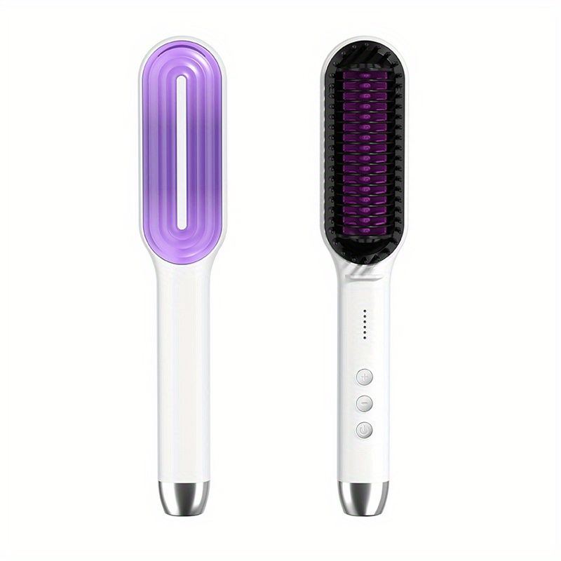Professional Hair Straightener Brush Electric Straightening Beard Comb Electric Straightening Beard Comb Hairdressing Tool With 5-speed Temperature Control - Renee Lane Company