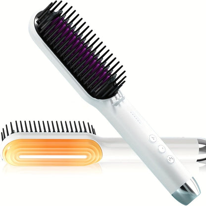 Professional Hair Straightener Brush Electric Straightening Beard Comb Electric Straightening Beard Comb Hairdressing Tool With 5-speed Temperature Control - Renee Lane Company
