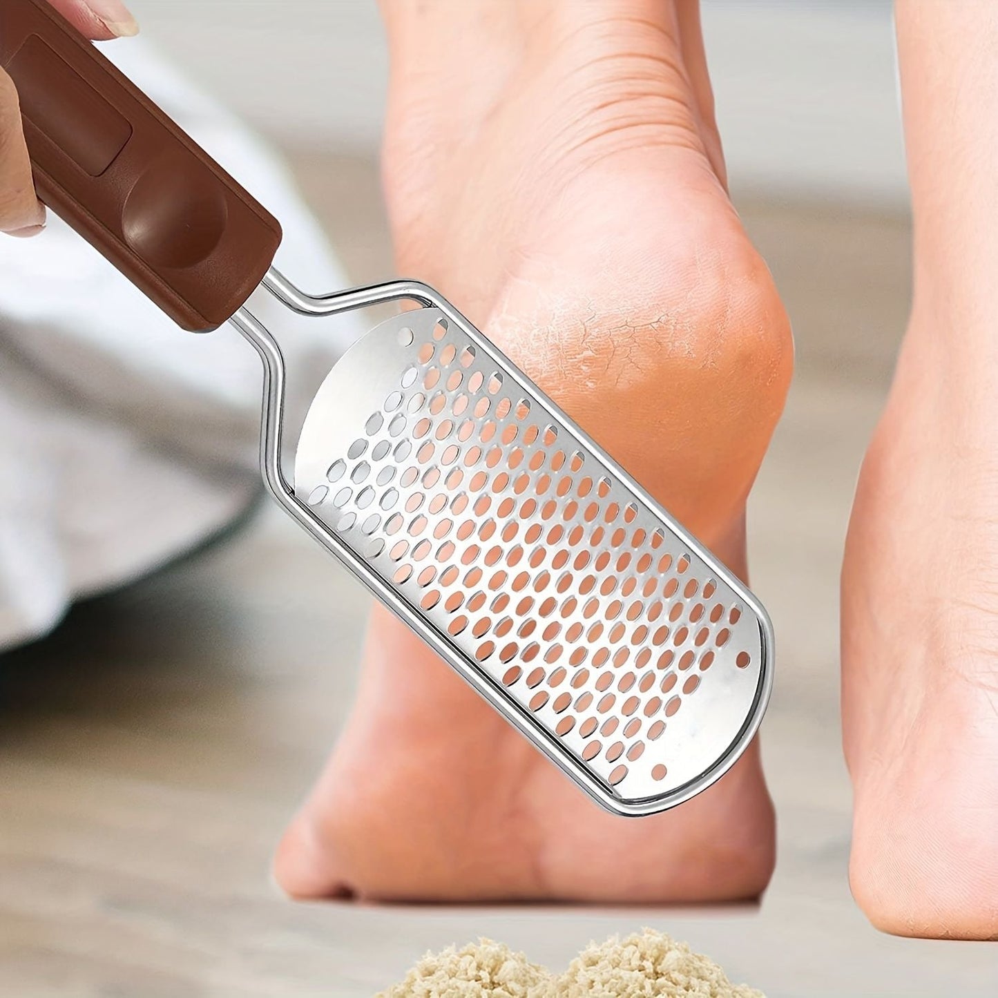 Professional Metal Foot Scrubber for Pedicure and Dead Skin Removal - Callus Remover and Shaver for Feet - Professional Rasp for Foot Care - Renee Lane Company