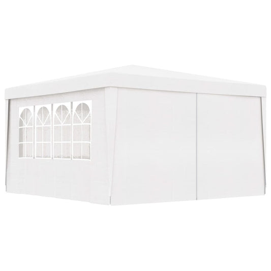 Professional Party Tent with Side Walls 13.1'x13.1' White 90 g/m² - Renee Lane Company