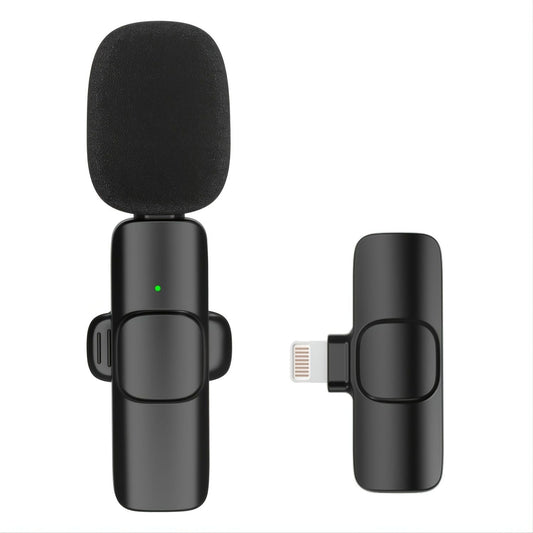 Professional Wireless Lavalier Lapel Microphone For IPhone IPad Plug & Play Lapel Clip-on Mic For YouTube TikTok Interview Live Stream Video Recording Auto-sync - Renee Lane Company