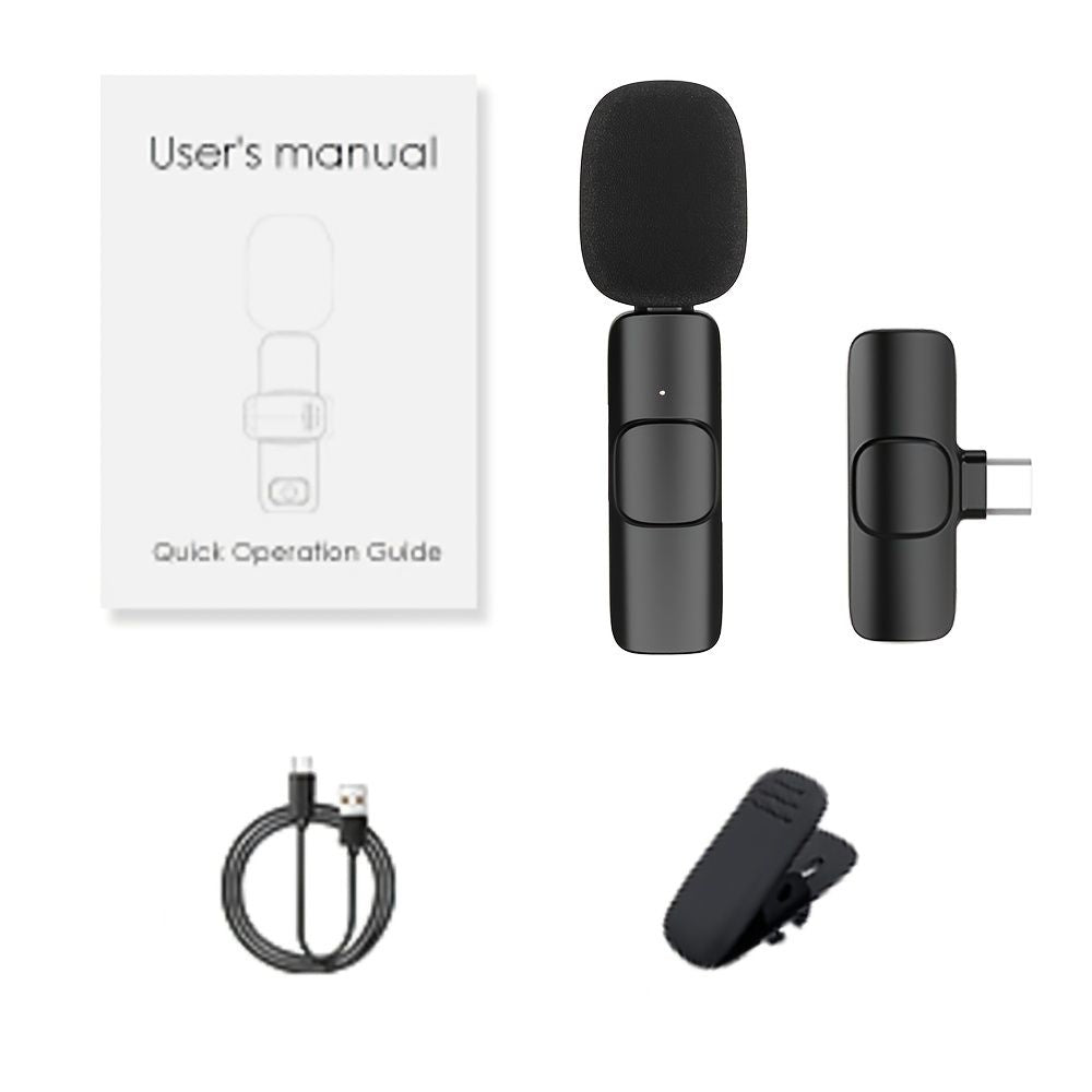 Professional Wireless Lavalier Lapel Microphone For IPhone IPad Plug & Play Lapel Clip-on Mic For YouTube TikTok Interview Live Stream Video Recording Auto-sync - Renee Lane Company