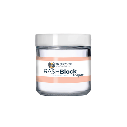 RASHBlock Diaper water-soluble ointment jar, front label view