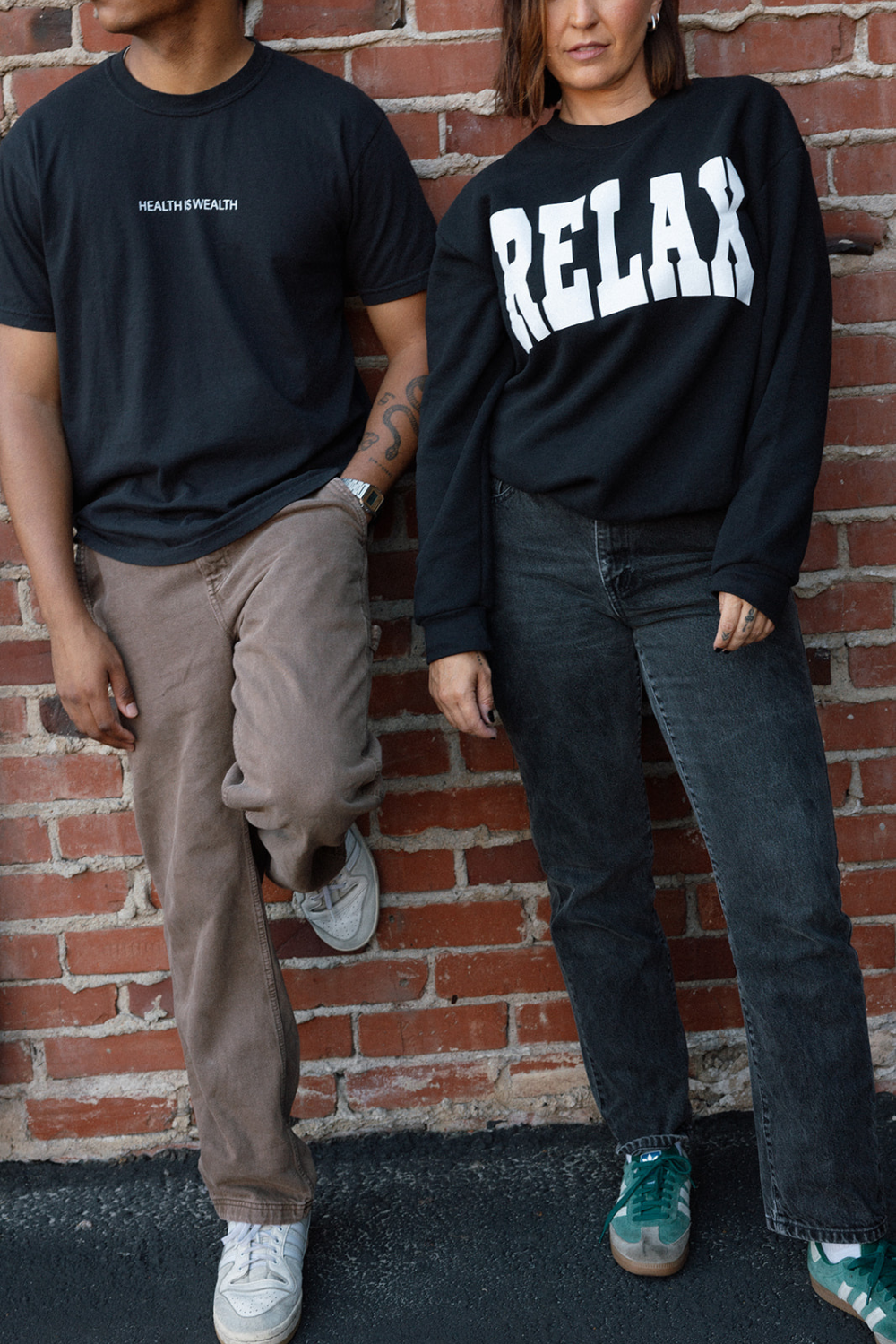 RELAX Collegiate Crew Neck Sweatshirt | Lucky Owl - Renee Lane Company