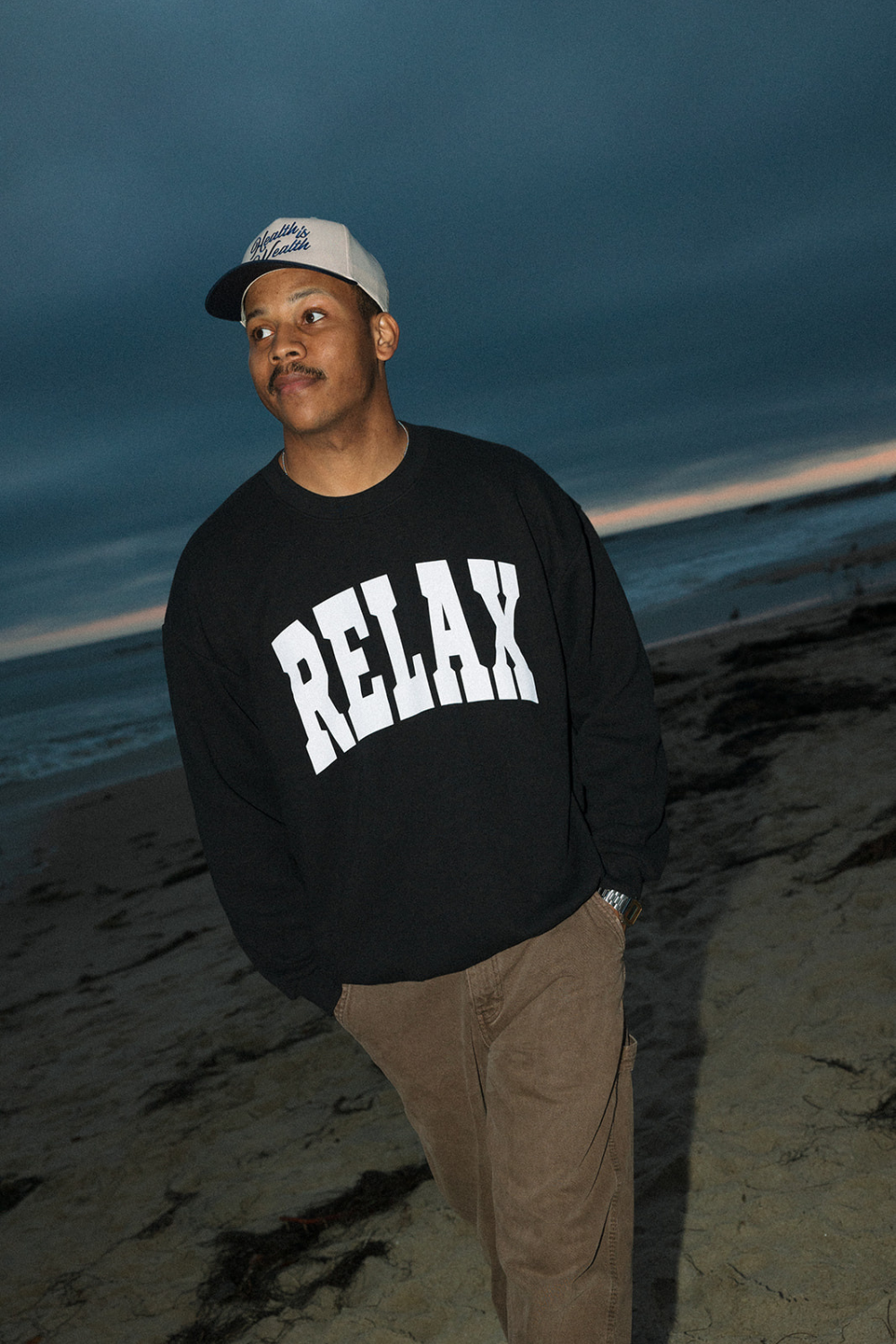 RELAX Collegiate Crew Neck Sweatshirt | Lucky Owl - Renee Lane Company