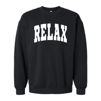 RELAX Collegiate Crew Neck Sweatshirt | Lucky Owl - Renee Lane Company