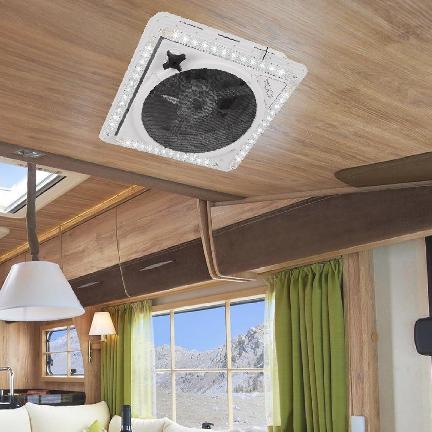 RV Roof Vent Fan 14",Continuously Variable Reversible 12V Remote Control Trailer Roof Vent Low Noise with Rain Sensor,UV Protection,Thermostat for Camper,Travel,Cargo Trailer - Renee Lane Company