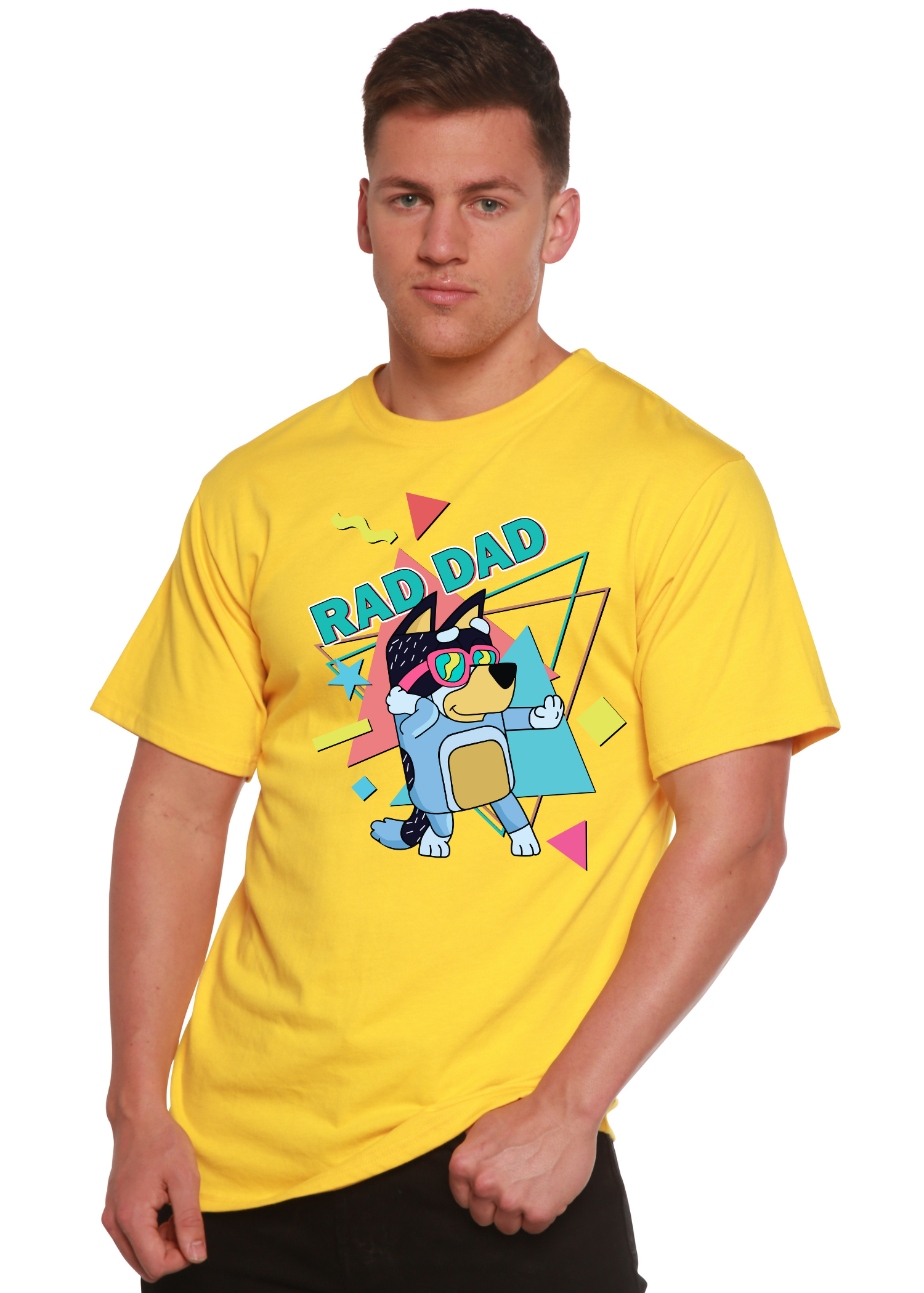 Rad Dad Bluey Men's Bamboo Short Sleeve Graphic T-Shirt - Renee Lane Company