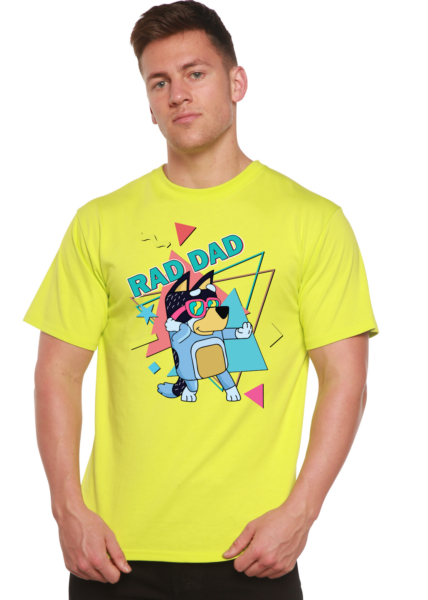 Rad Dad Bluey Men's Bamboo Short Sleeve Graphic T-Shirt - Renee Lane Company