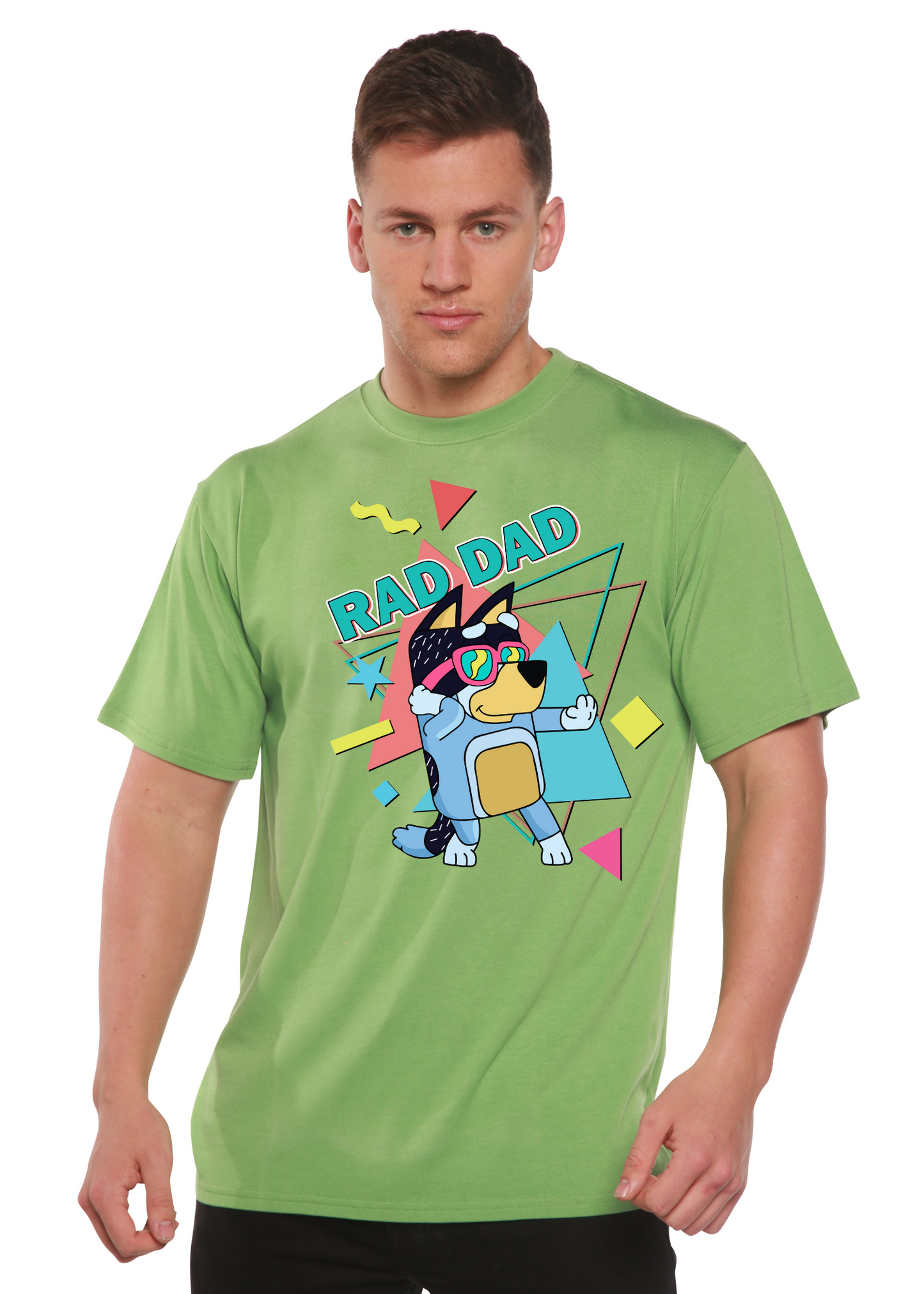 Rad Dad Bluey Men's Bamboo Short Sleeve Graphic T-Shirt - Renee Lane Company