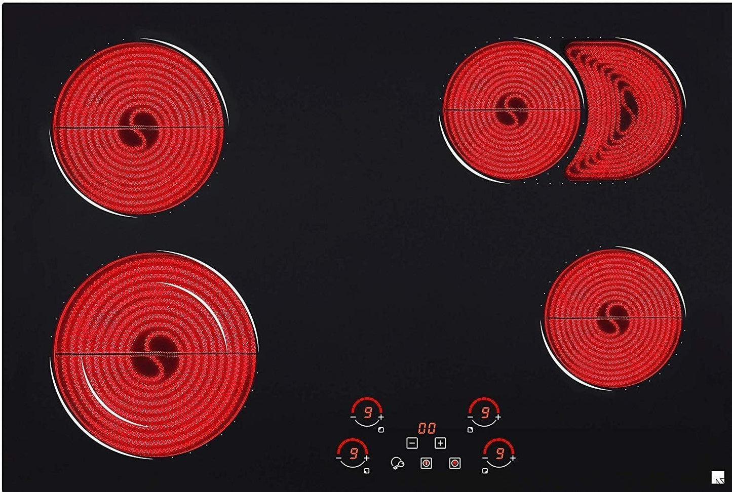 Ramblewood 4 Burner 30" Electric Cooktop, EC4-70, 7200W - Renee Lane Company
