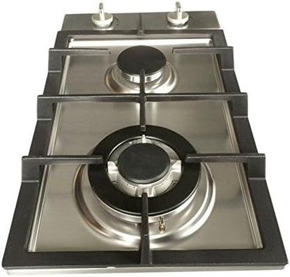 Ramblewood GC2-37N (Natural Gas) high efficiency 2 burner gas cooktop, ETL Safety Certified - Renee Lane Company