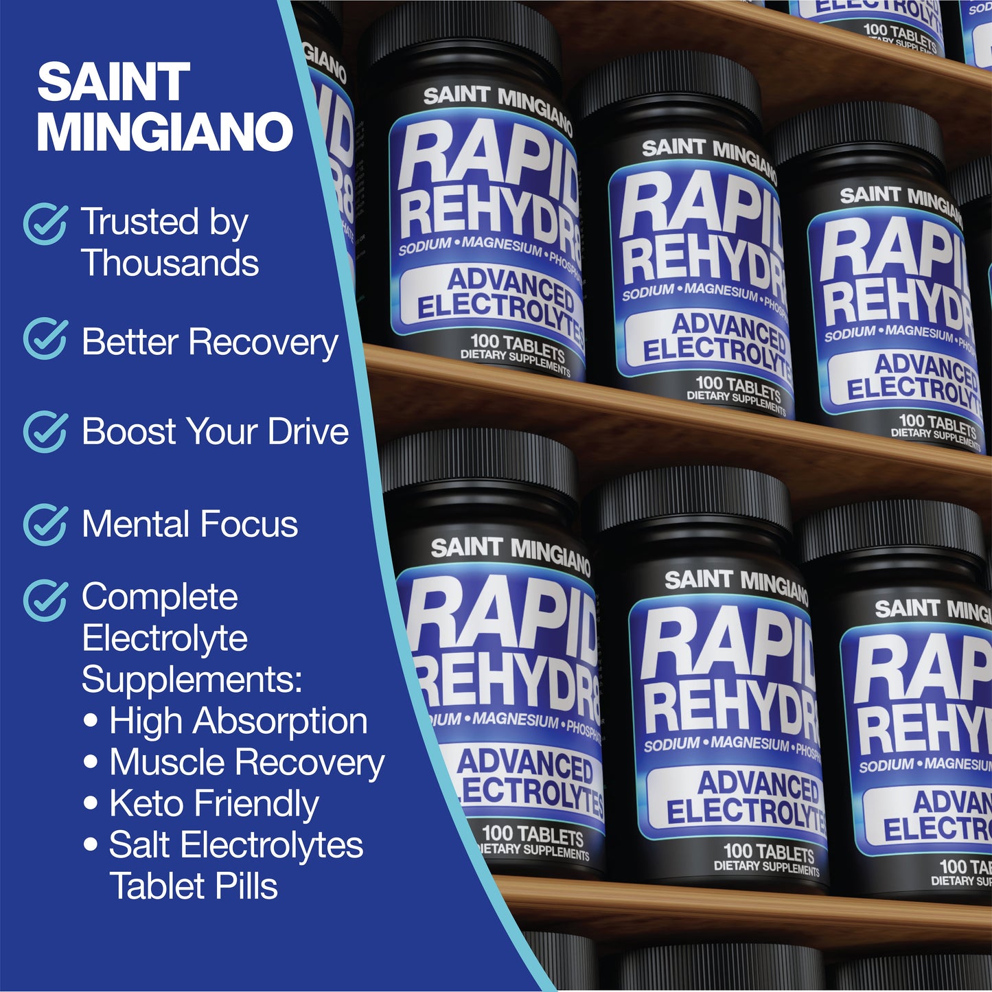 Rapid Rehydr8 Electrolyte Supplements 100 Capsules – Aid in The Prevention of Cramping and Supports Muscle Endurance and Recovery - Renee Lane Company