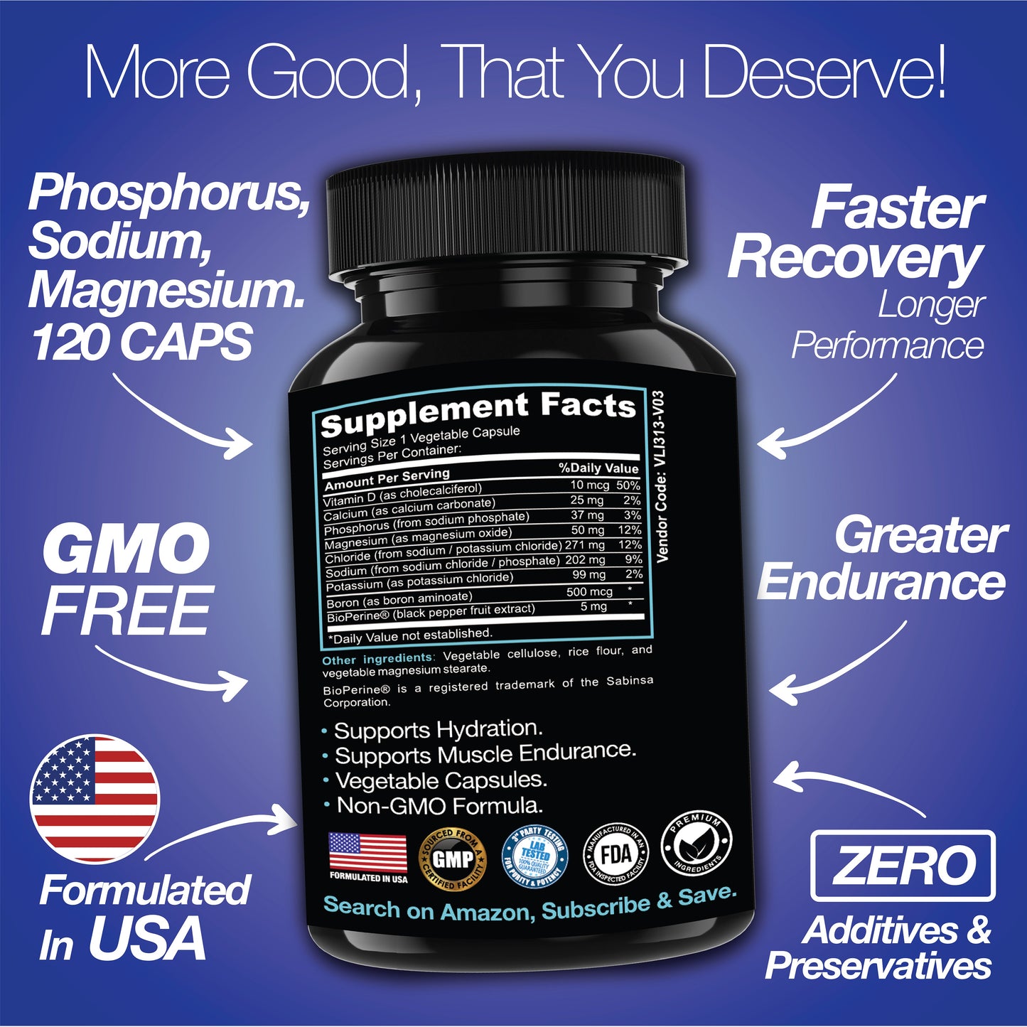 Rapid Rehydr8 Electrolyte Supplements 100 Capsules – Aid in The Prevention of Cramping and Supports Muscle Endurance and Recovery - Renee Lane Company