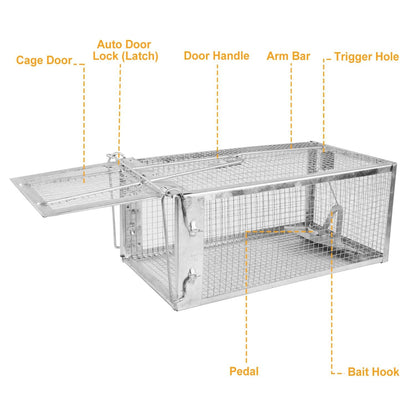 Rat Trap Cage Humane Live Rodent Trap Cage Mouse Control Bait Catch - Renee Lane Company