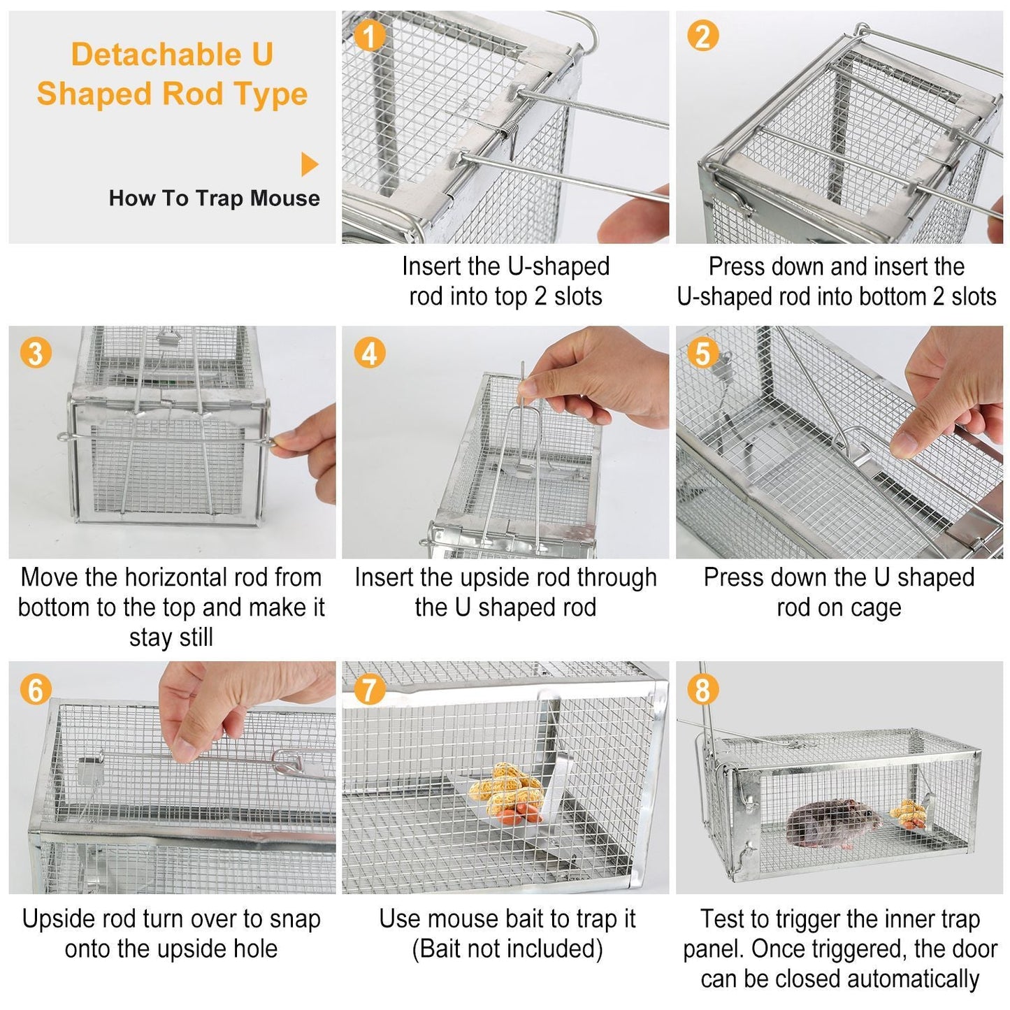 Rat Trap Cage Humane Live Rodent Trap Cage Mouse Control Bait Catch - Renee Lane Company