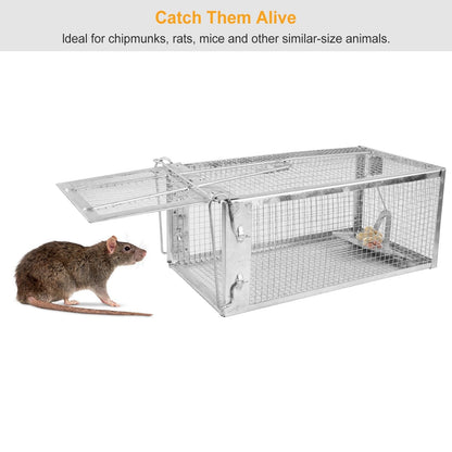 Rat Trap Cage Humane Live Rodent Trap Cage Mouse Control Bait Catch - Renee Lane Company