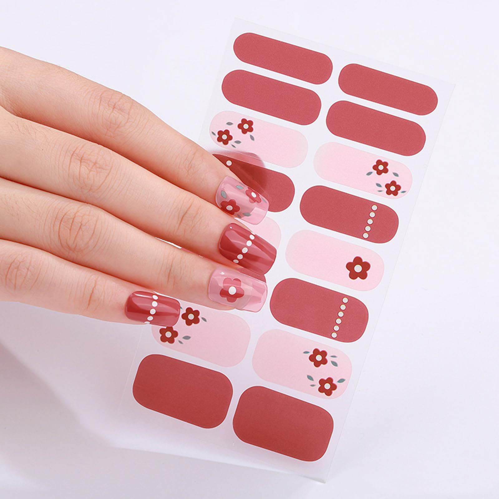 Red Daisy Gel Nails - Renee Lane Company