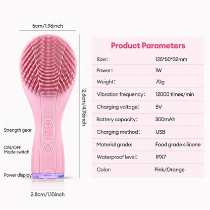 Rejuvenate Your Skin with a Portable USB Electric Silicone Face Cleaning Brush Spa! - Renee Lane Company