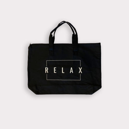 Relax Tote Bag w/ Zipper Top | Lucky Owl - Renee Lane Company
