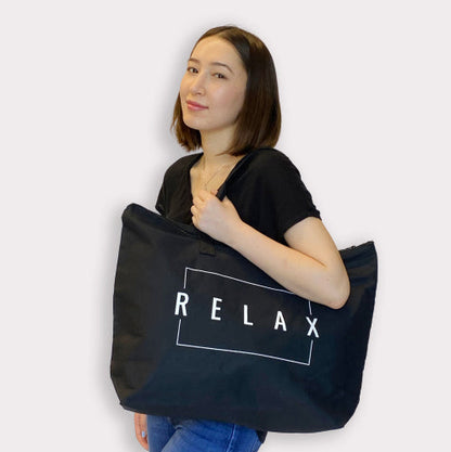 Relax Tote Bag w/ Zipper Top | Lucky Owl - Renee Lane Company