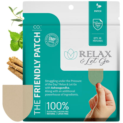 Relax & Let Go Zen Stress Patches with Ashwagandha, L-Theanine, GABA - 28 Patches - Renee Lane Company