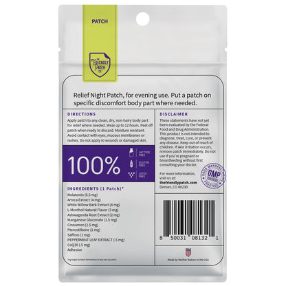Relief Night Pain Patches: Arnica & Melatonin for Soreness & Sleep - 8 Pack - Renee Lane Company