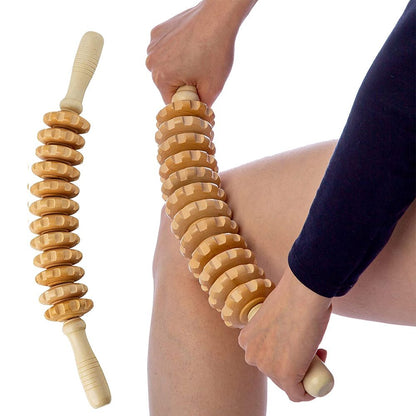 Relieve Cellulite and Muscle Tension with this Handheld Wood Therapy Roller Massage Tool! - Renee Lane Company