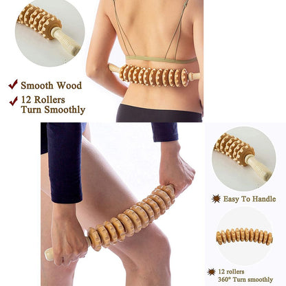 Relieve Cellulite and Muscle Tension with this Handheld Wood Therapy Roller Massage Tool! - Renee Lane Company