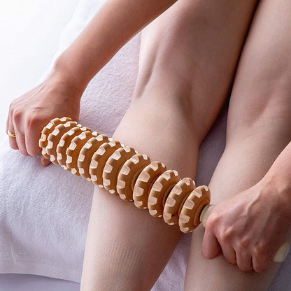 Relieve Cellulite and Muscle Tension with this Handheld Wood Therapy Roller Massage Tool! - Renee Lane Company