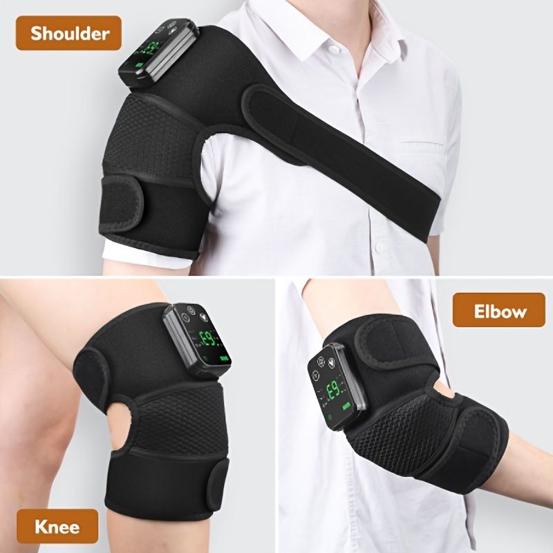 Relieve Knee, Shoulder & Elbow Pain with this Cordless Heated Knee Brace Shoulder Wrap - 3 Adjustable Temperatures & Vibration Massage - Perfect Gift for Birthdays & Valentine's Day! - Renee Lane Company