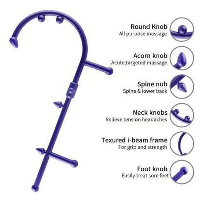 Relieve Pain and Stress with this Handheld Acupuncture Point Massager Tool - Neck, Back, Shoulder & Lower Back Myofascial Release Tool - Renee Lane Company