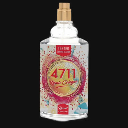 Tester cologne bottle with gold spray cap and 4711 Remix Cologne label