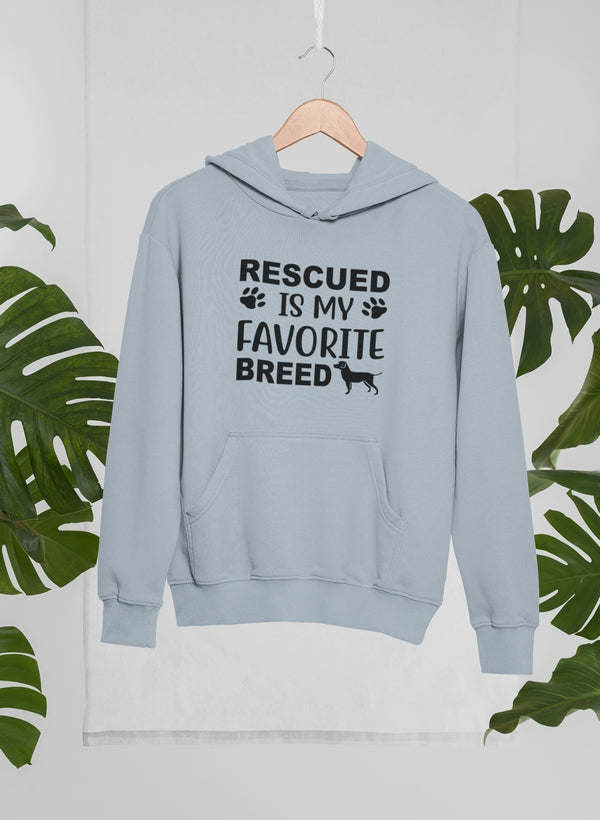 Rescued Is My Favorite Breed Hoodie - Renee Lane Company