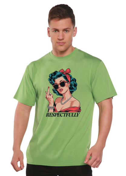 Respectfully Middle Finger Unisex Bamboo/Cotton Graphic T-Shirt - Renee Lane Company